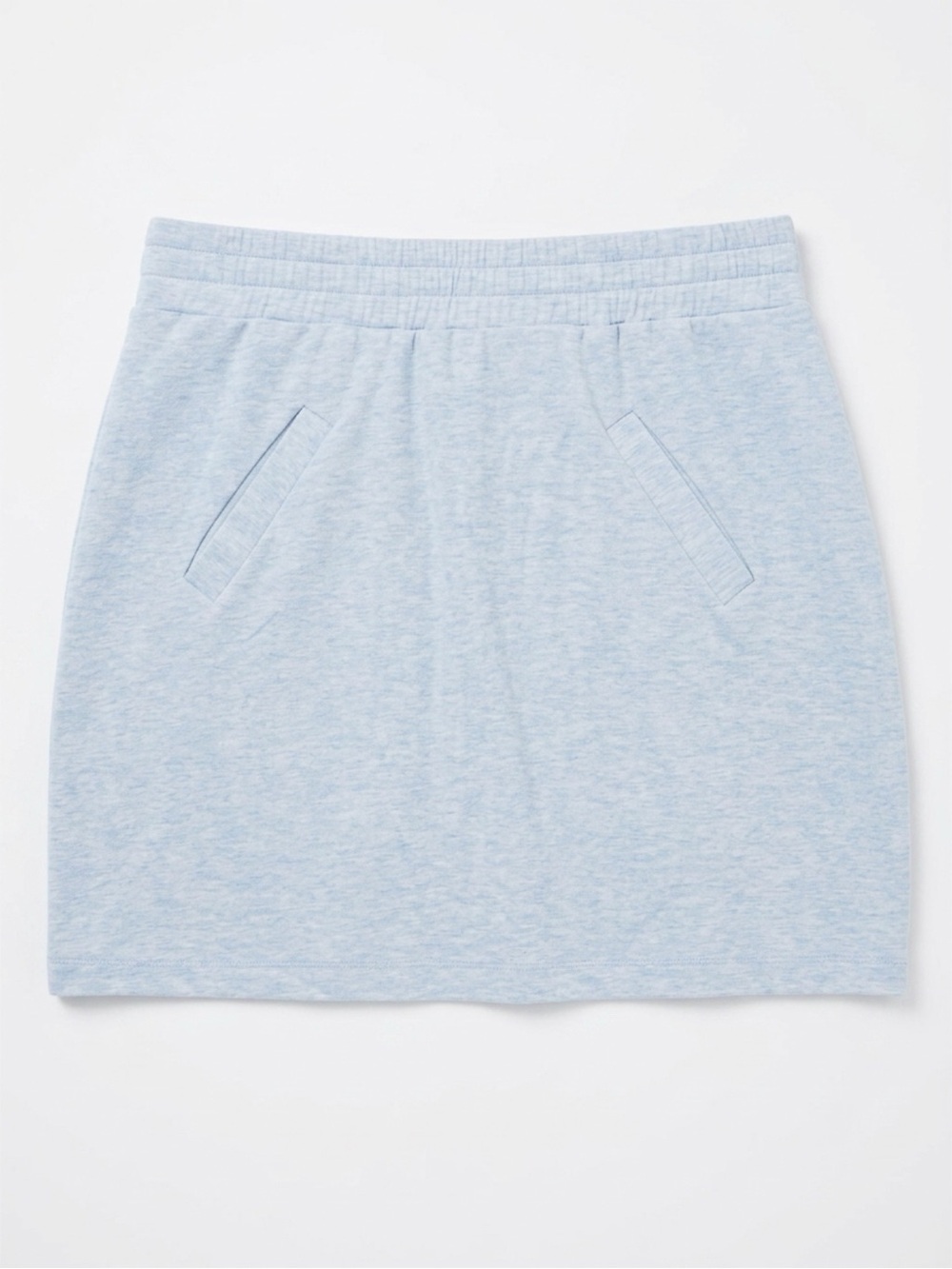 Point Zero Pale Blue Pull-On Mini Skirt with Angled Pockets